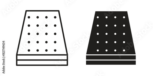 Mattress icons design, logo. Symbol illustration set