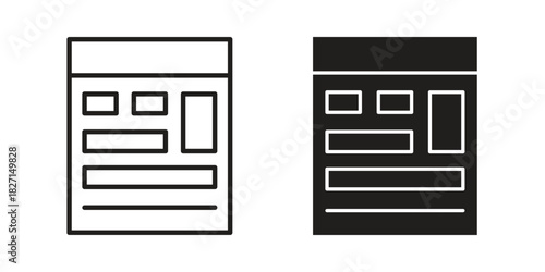 Mood board icons design, logo. Symbol illustration set