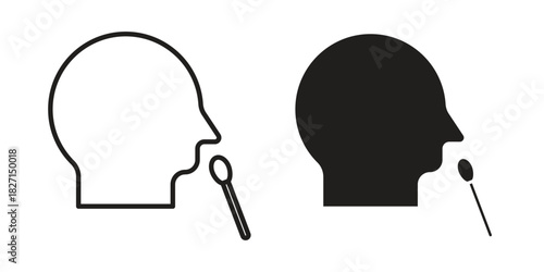 Nasal swab icons design, logo. Symbol illustration set