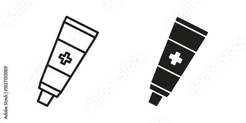 Ointment icons design, logo. Symbol illustration set