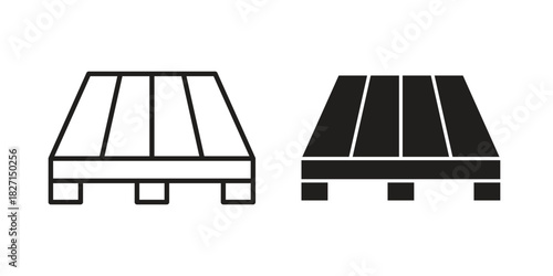 Pallet icons design, logo. Symbol illustration set