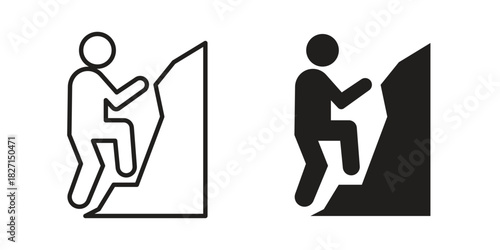 People Climbing icons design, logo. Symbol illustration set