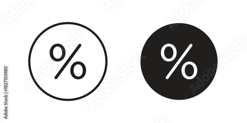 Percent icons design, logo. Symbol illustration set