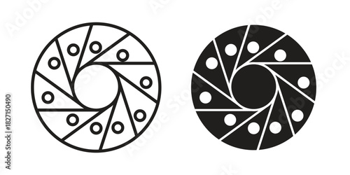 Perpetual motion icons design, logo. Symbol illustration set
