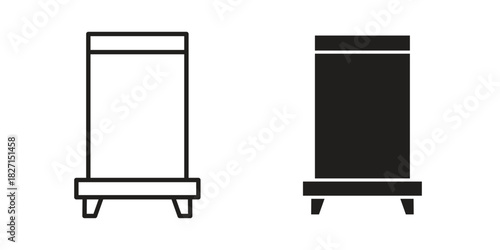 Roll up banners icons design, logo. Symbol illustration set