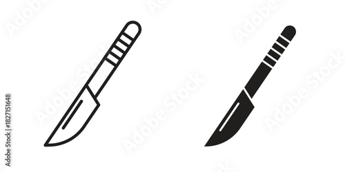 Scalpel icons design, logo. Symbol illustration set