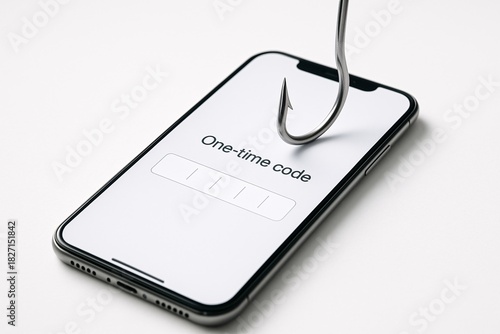 Phishing Hook Targeting One-Time Code Screen on Smartphone