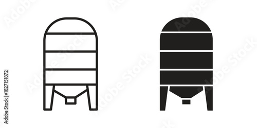 Silo icons design, logo. Symbol illustration set