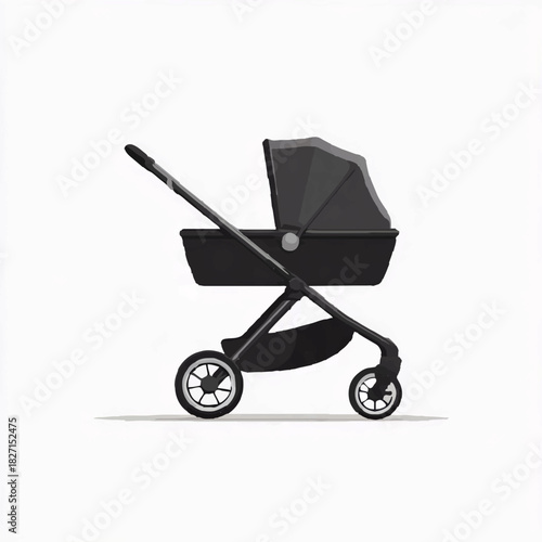 Modern Black Baby Stroller for Infants

