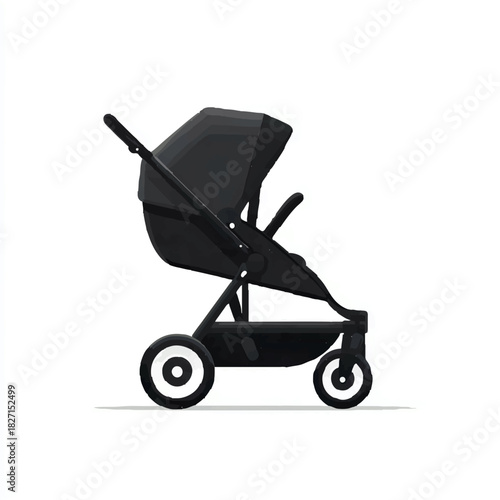 Modern Black Baby Stroller for Infants

