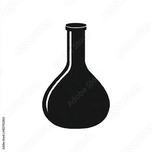 Erlenmeyer Flask Contains Dark Liquid

