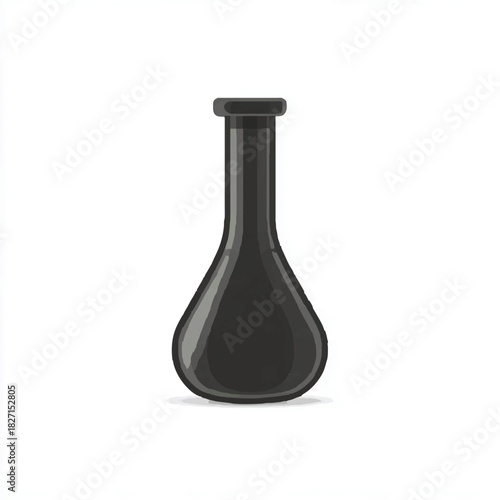 Erlenmeyer Flask Contains Dark Liquid


