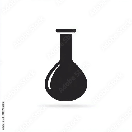 Erlenmeyer Flask Contains Dark Liquid

