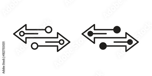Transfer icons design, logo. Symbol illustration set