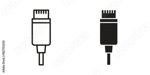 USB type c icons design, logo. Symbol illustration set