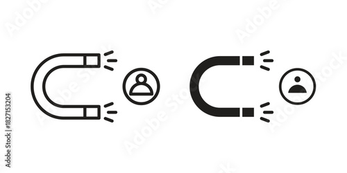 User engagement icons design, logo. Symbol illustration set