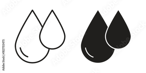Water drop icons design, logo. Symbol illustration set