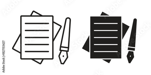 Wills and trusts icons design, logo. Symbol illustration set