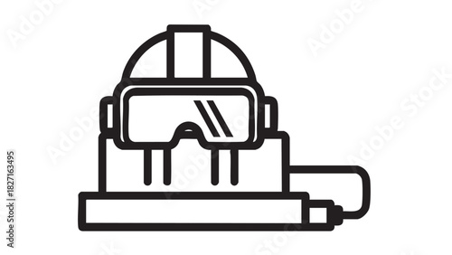 Virtual Reality Headset Icon Futuristic Technology for Immersive Experiences