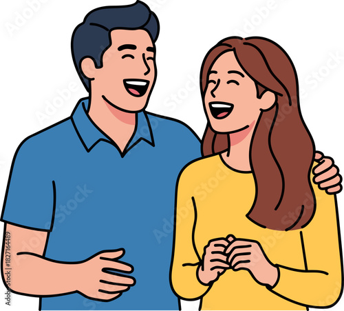 Happy Couple Laughing Together