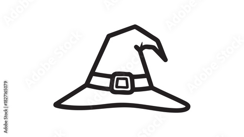 Whimsical Witch Hat Illustration for Halloween Designs