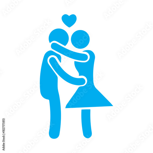 Couple hugging icon