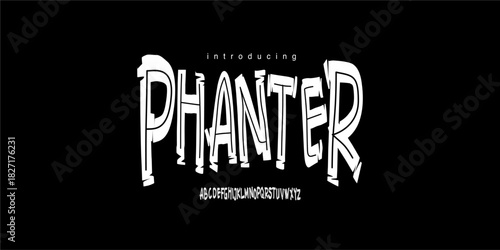 Phanter font is A tribal primitive display font with raw angular shapes inspired by indigenous symbols and ancient cultural lettering.