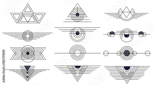 Modern geometric design elements create a sophisticated and minimalist aesthetic perfect for branding and creative projects