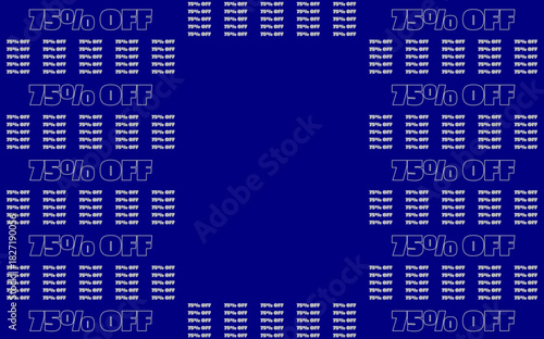 Discount Promotion Banner for Seasonal Sales Featuring 15% Off in Bold Text and Eye-Catching Blue Background