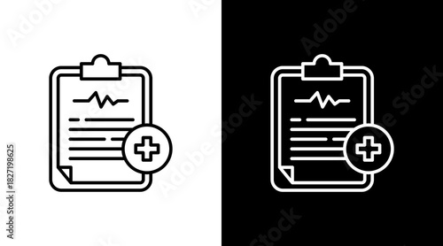 Diagnostics White Icon Set Design
