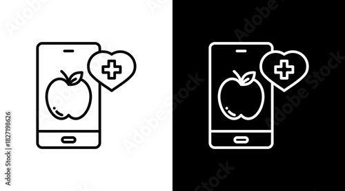 Diet White Icon Set Design