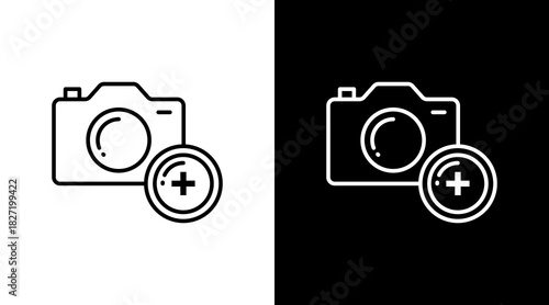 Zoom In White Icon Set Design