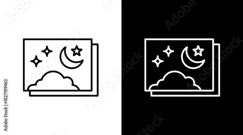 Astrophotography White Icon Set Design