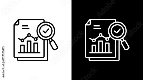Performance Review White Icon Set Design