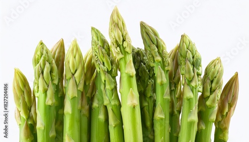 fresh green asparagus spears isolated on transparency background cut out perfect for culinary and healthy eating concepts