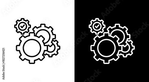 Gear Mechanism With Icon Set Design