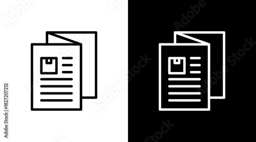 Product Catalog White Icon Set Design