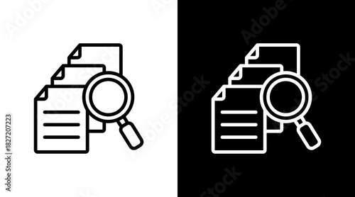 Document Versioning White Icon Set Design