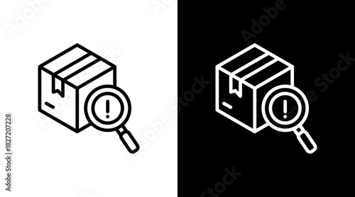 Risk Identification White Icon Set Design