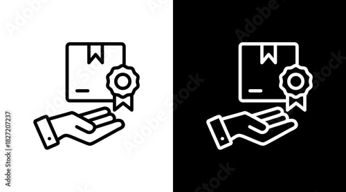 Warranty Management White Icon Set Design