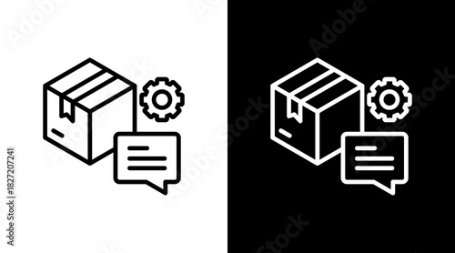 Product Review White Icon Set Design