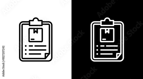Compliance Reporting White Icon Set Design