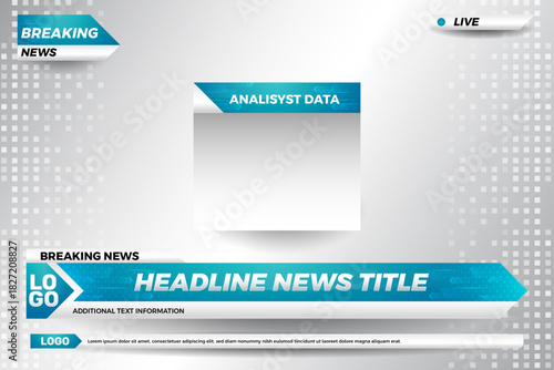 set lower third banner for news channel and television