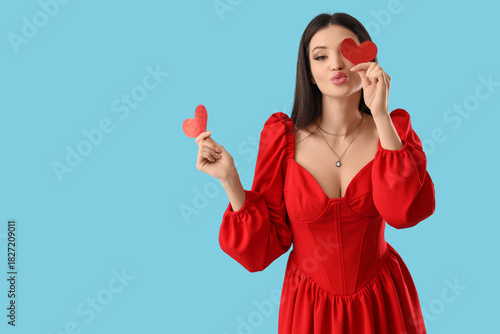 Beautiful young woman with ...
