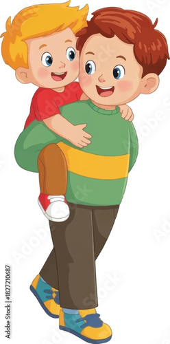 children in winter clothes