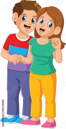 happy family with children