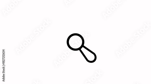 Wallpaper Mural Black outline icon of a magnifying glass on a white background symbol search Torontodigital.ca