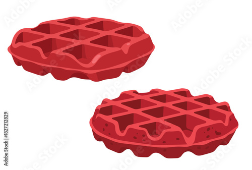 red velvet waffle element