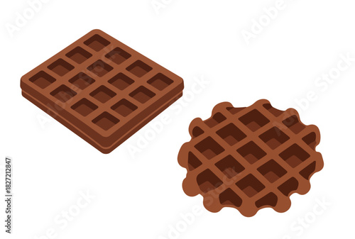 chocolate waffle element