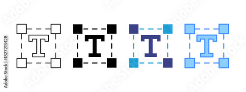 Text Box icon set multiple style collection